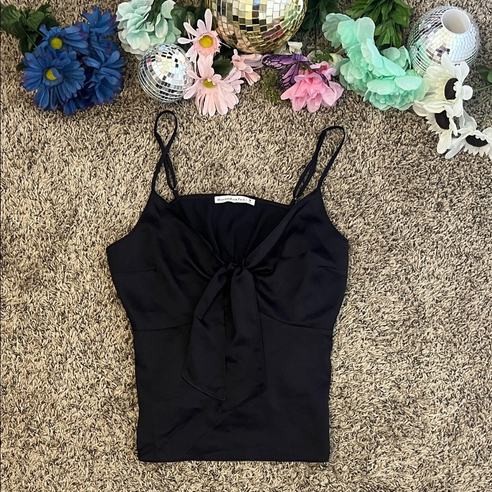 Satiny Black Women's Top